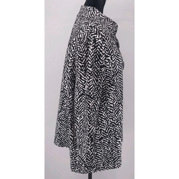 Sophisticated Chic Black White Swing Sweater Jacket | JM Collection Size XL NWT - Picture 5 of 7